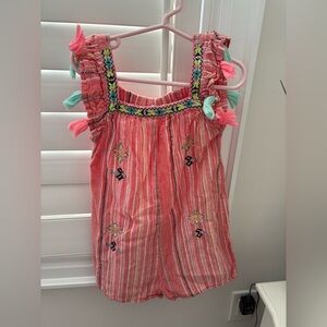 Colorful Embroidered Sleeveless Dress